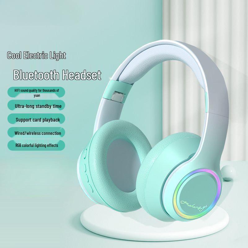 Vezeték nélküli Bluetooth macskafüles gamer headset zajszűréssel laptopokhoz és mobil eszközökhöz