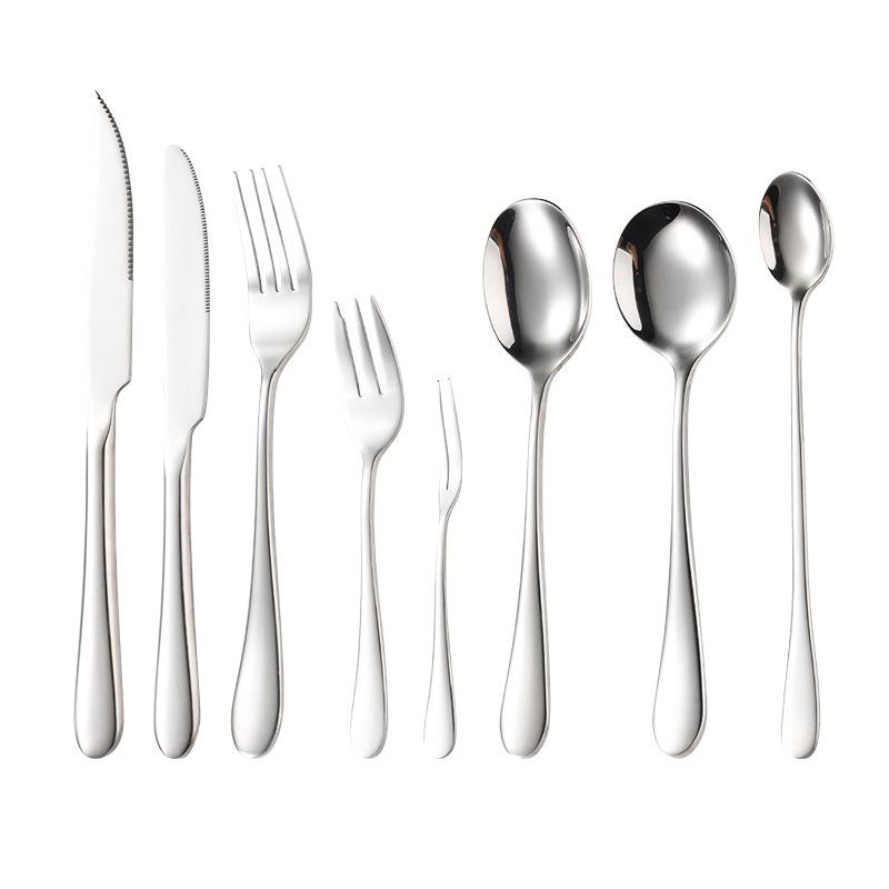 410 stainless steel 081 series multi-specification western food knives, forks, spoons, hotel tableware gifts, heavy 1010