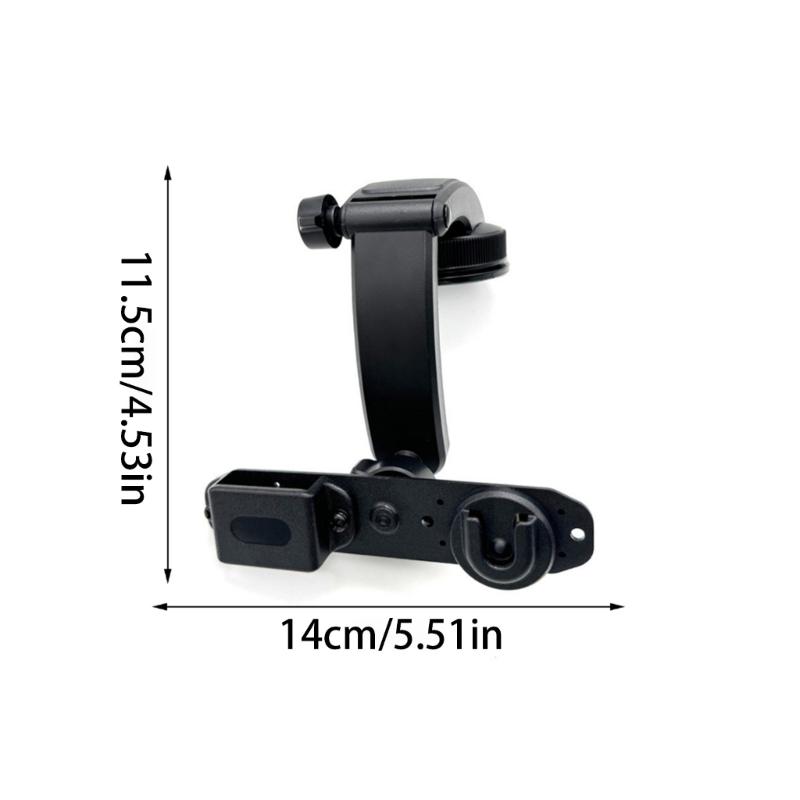 Car Dashboard Transceiver Mount Adjustable Hand Microphone Stand with Strong Suction Cup for Vehicle Communication