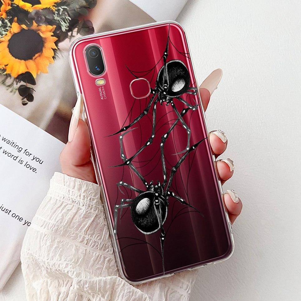Cool Style Tiger Dragon Pattern Phone Case For Vivo Y11 2019 / Vivo Y12i 1906 Clear Soft Silicone TPU Back Cover Cartoon Coques