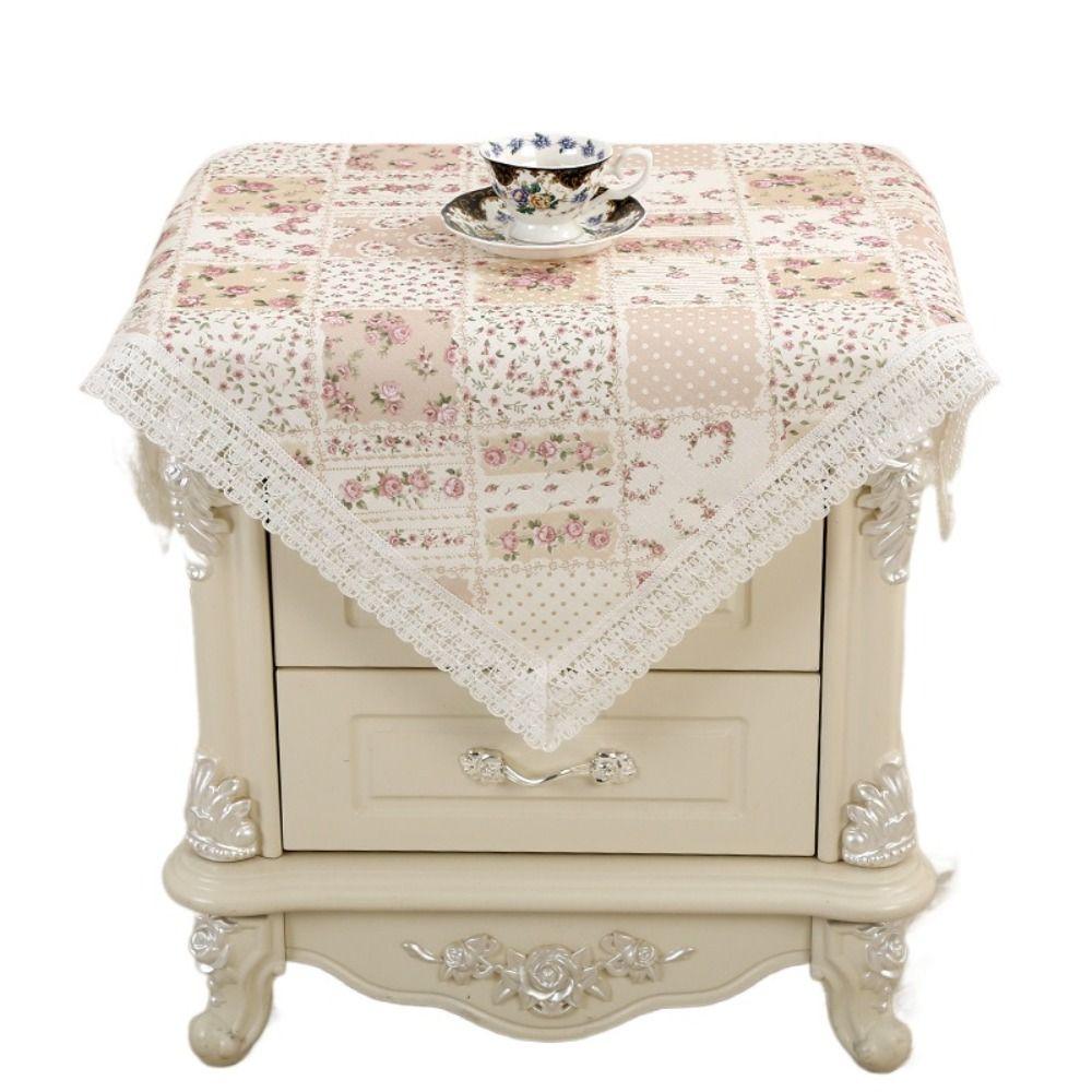 Pastoral Style All-Purpose Covers Square Dustproof Cover Household Lace Tablecloth  Bedroom