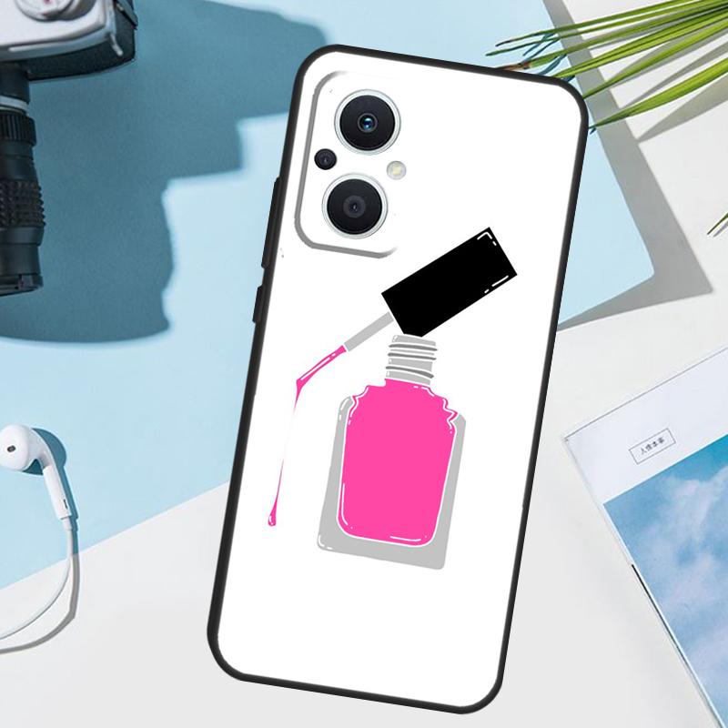 Nail Polish Case For OPPO Reno 13F 13 12 11 F 8T 7 8 10 Pro OPPO Find X8 X6 Pro X3 X5 Lite Cover Funda