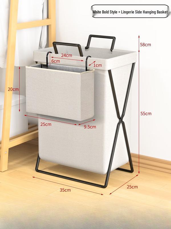 Foldable Laundry Hamper with Sock Basket