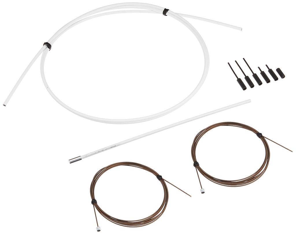 Shimano (SHIMANO) Repair Parts Shift Cable Set, Polymer Coated, R9100, White, with Nose for OT-RS900 and RD-R9100, Y0BM98020