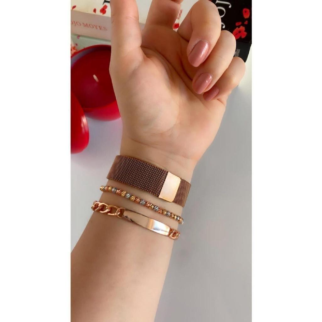 Unisex-Knopf-LED-Uhr mit Magnetband, Sonderserie