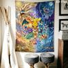 Pokémon Egg Hatch Wall Hanging Printed Fabric Blanket Decorative Tapestries for Bedroom Living Room Home Decor