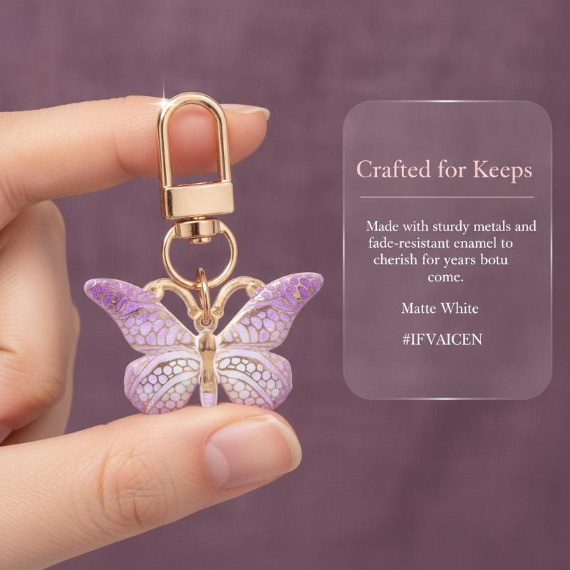 Gradient Butterfly Keychain Favor Set With Organza Gift Bags Thank You Tags Wedding Shower Birthday Party Guest Return Gift Kit