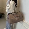 Borsa sportiva da tempo libero per fitness, separazione asciutto/bagnato, per brevi viaggi, in diamante, tinta unita, portatile, da viaggio, può essere agganciata al trolley