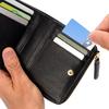 [ANON] Anon Italian Vacchetta Leather L-shaped Zipper Men's Bi-fold Wallet Minerva Box Leather Gentleman's Wallet (Dark Brown) cav624