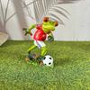 2pcs Creative Frog Football Player Statue Interesting Frog Athlete Figurine Indoor Home Desktop Decoration Resin Crafts Ornament