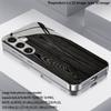 Charcoal Wood Grain Pattern 2D Phone Case for Samsung S26 S25 S24 S23 S22 S21 S20 A56 A36 A16 - Glass Protective Cover