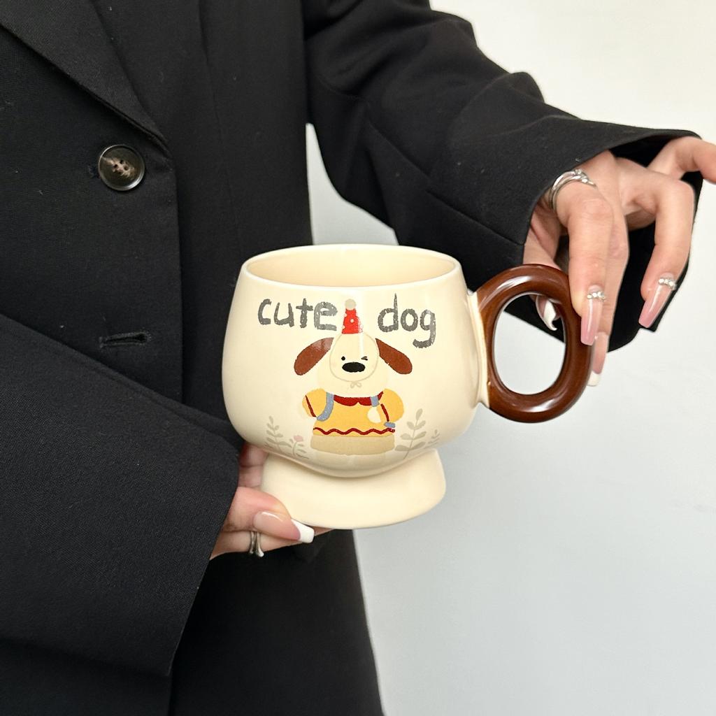 Cute Cup High Value Ceramic Mug Girl Office Home Breakfast Milk Coffee Cup Practical Gift