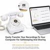 Vintage Recording Phone Audio Guestbook Guest Book Phone New Rotary Turantable Phone White Pink Gold Printing for Party Rental