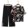 Mamas Sommeranzug, Western-Stil, Chiffon-Bluse für mittlere und ältere Jahre, Damen-Oberteil, Große Größe, Lockere kurzärmelige Bluse für ältere Menschen, Frühling