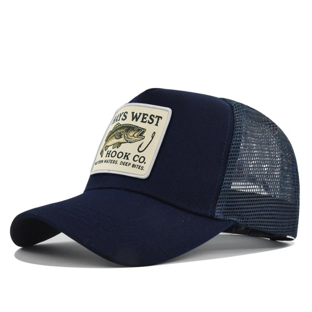 High Quality Outdoor Fishing Snapback Embroidery Design Mesh Hat  Fishing Trips