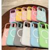 Luxury Candy Color 2in1 Magnetic Case for iPhone 18 17 16 15 14 13 12 Pro Max for Magsafe Charge Clear Matte Shockproof Cover