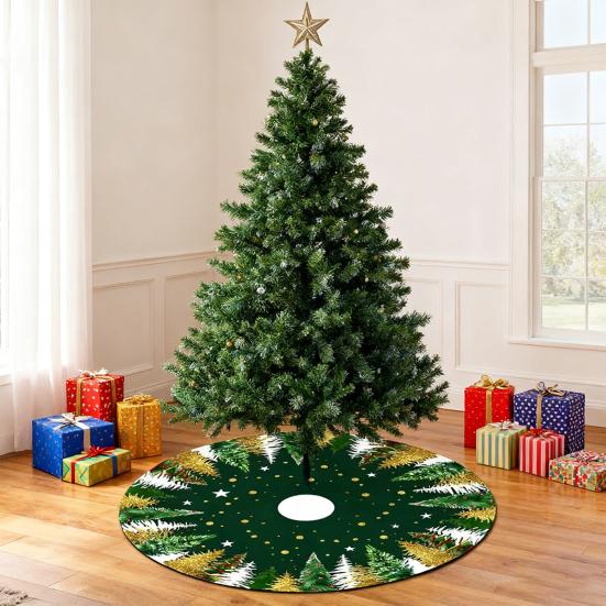 36 Inch Christmas Tree Skirt Cute Snowman/Gnome Rustic Xmas Tree Skirt Winter Holiday Party Tree Mat for Indoor Outdoor Home Decoration