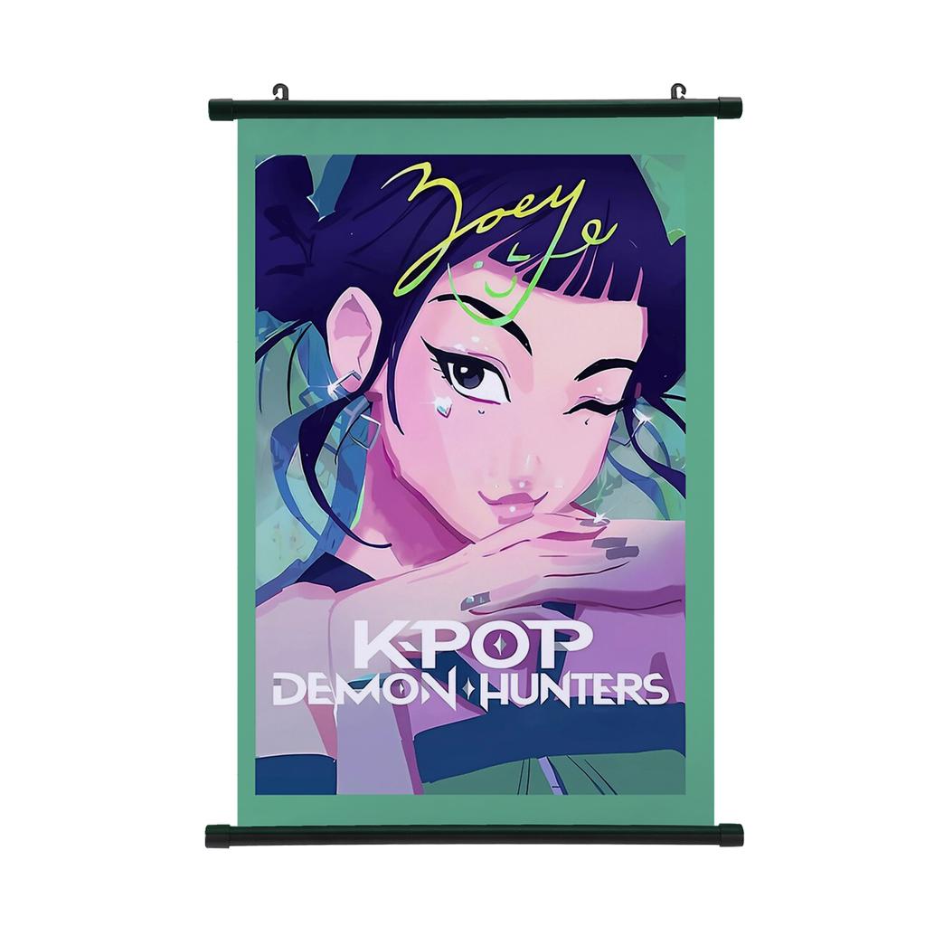KPop Łowcy Demonów Plakat Obraz do Zawieszenia Huntrix Girl Zoey Rumi Mira Saja Chłopcy Kpop Wystrój Domu Plakat Zwój Ścienny