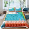 Periodic Table Of Elements Duvet Cover Science Bedding Set Microfiber Chemistry Lovers Learning Image For Kids Teens Adult Decor
