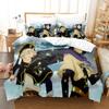 3D Schwarz fünf Blätter von Gras Bettwäsche-Sets Bettbezug-Set mit Kissenbezug Twin Full Queen King Bettwäsche Bettwäsche Heimtextilien