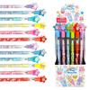 Tiny Mills 24 Unicorn Donut Cupcake Stackable Push Pencil Assortment for Unicorn Girl Birthday Party Carnival Goody Staff Classroom Pinata Fillers