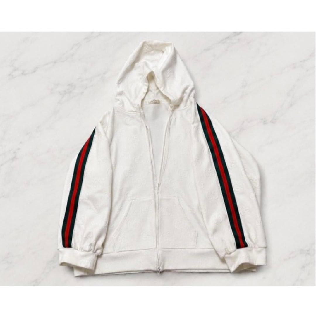 White hoodie with full logo