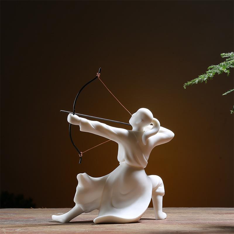 De Chine-Ancient China Swordsman Figure Ornament, Matial Arts, Kung Fu Wuxia Figurines, Neo-Modern Decoration