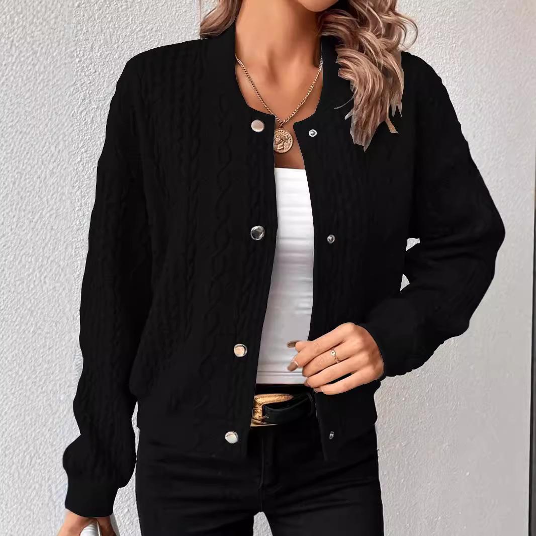 

IHUASU Осенняя мода однотонный воротник стойка однобортный топ женщина XXL