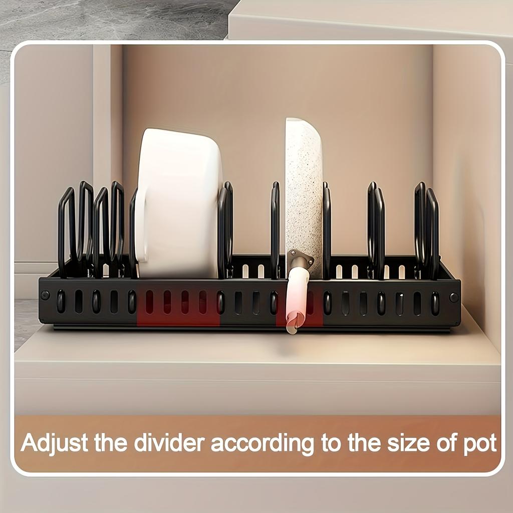 Pots and Pans Organizer Under Cabinet, Pull-out Pots and Pans Organizer, Cabinet Holder, Sliding type Pots and Pans Storage