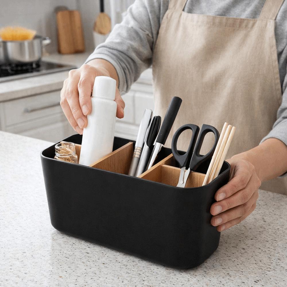 Save Space Toothbrush Holder Detachable Makeup Brush Organizer Desktop Storage Box  Bedroom