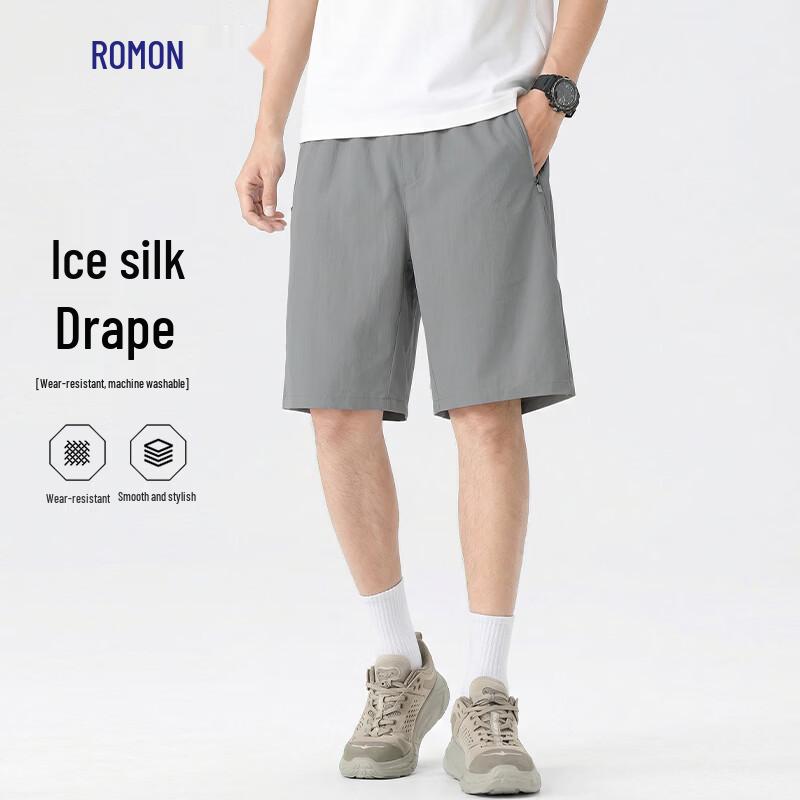 Romons Men s Quick-Dry Ice Silk Casual Sport Shorts XL/180
