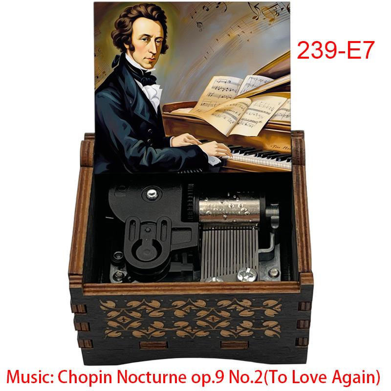 Vintage Chopin Nocturne Op. 9 No. 2 Music Box to Love Again Mechanical Movement Special Gift Valentine's Day & Birthday Gift
