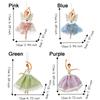 Plastic Christmas Ballet Girl Pendant Tulle Skirt Dance Theme Ballet Dancer Ornament with Shining Wings Hanging