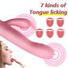 G-spot Vibrator Tongue Licking Telescopic Vaginal Massagers Licking Clitoris G-spot Stimulation Masturbate Dildo SexToy for Women