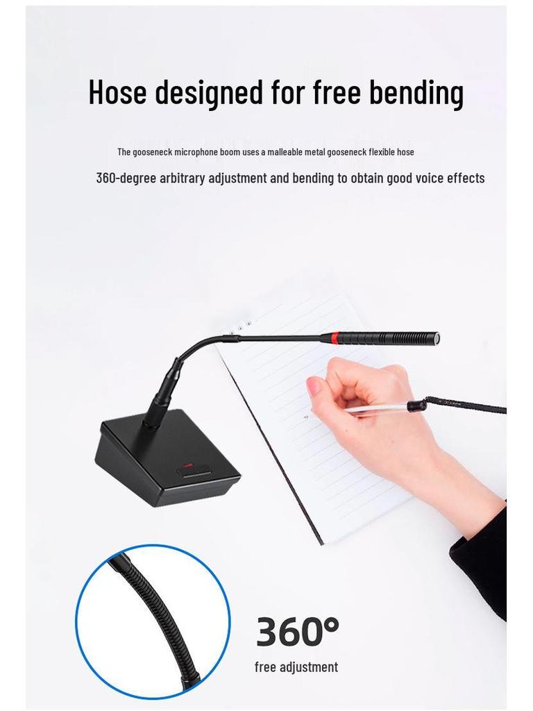 Professional Gooseneck Desktop Microphone for Conferences and Speeches