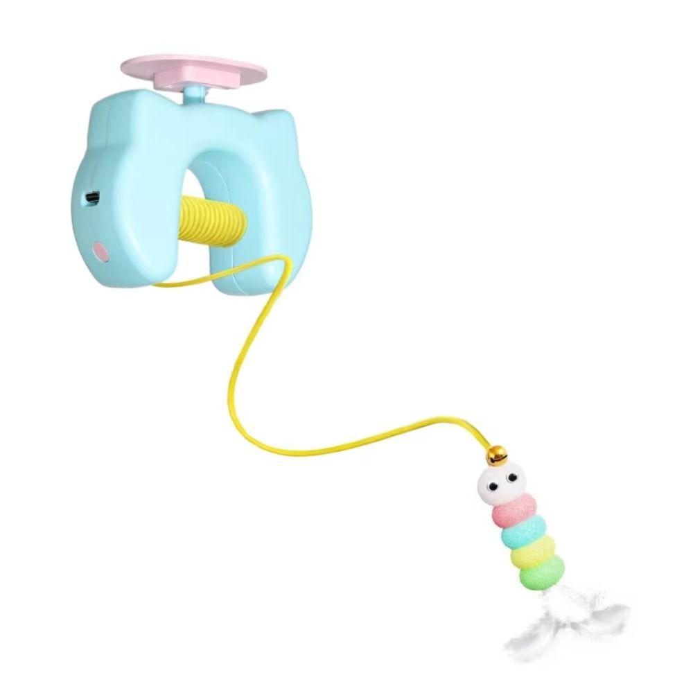 Automatic Lifting Electric Door Hanging Toy Funny Interactive Cat Yoyo Ball  Cat Teasing Artifact