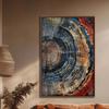 1pc Nordic Tree Ring Abstract Art, Modern Abstract, Scandinavian Abstract Wall Art, Wood Rings Wall Art, Nordic Fine Arts
