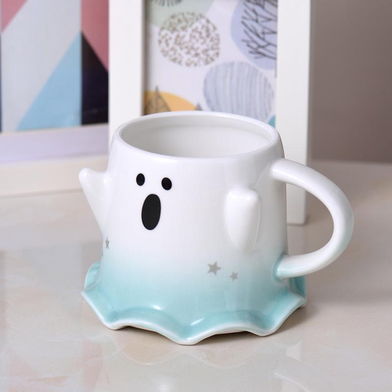 Halloween Creative Cartoon Ceramic Mug Large Capacity Cute Coffee Milk Cup Office Gift