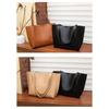 Solid Color, Large Capacity Bag, Women's, New Style, Fashionable, Retro, Tote Bag, Versatile, Single Shoulder Mother Bag