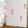 Pink Bow Wall Decor Happy Birthday Party Decorations Girls Favors Huge Pink Ribbon Bows Gifts Wedding Baby Shower Supplies