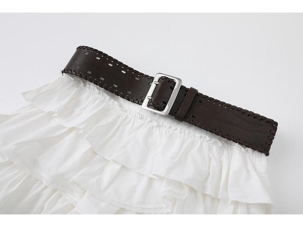 2026 Frühling Designer Romantischer Rüschen-Minirock