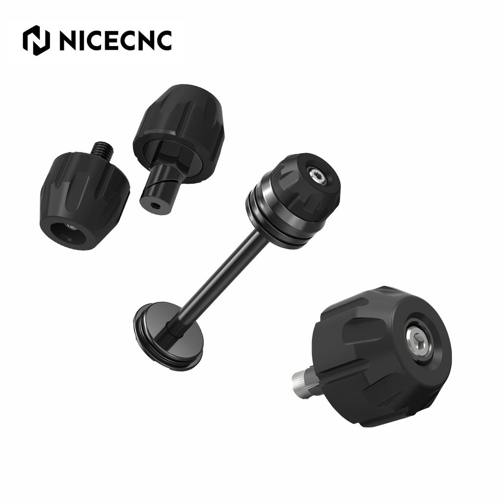 NICECNC Front Hoops Slider Crash Guard Rear Axle Crash Protector Frame Slider For BMW R1250GS /GSA R1250GS Adventure 2019-2024