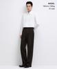 Musinsa Standard Wide Hidden Banding Slacks [Dark Brown]