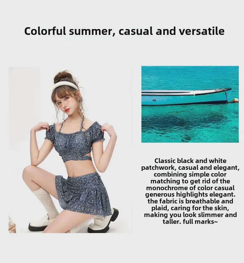 Women's Slim Fit Skirted Swimsuit - Modest, Fairy Style for Small Busts