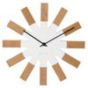 Interform Wall Clock CL-2949WH, Vierko White, Nordic Wood, W25 X H25 X D2.5cm, Sweep Movement