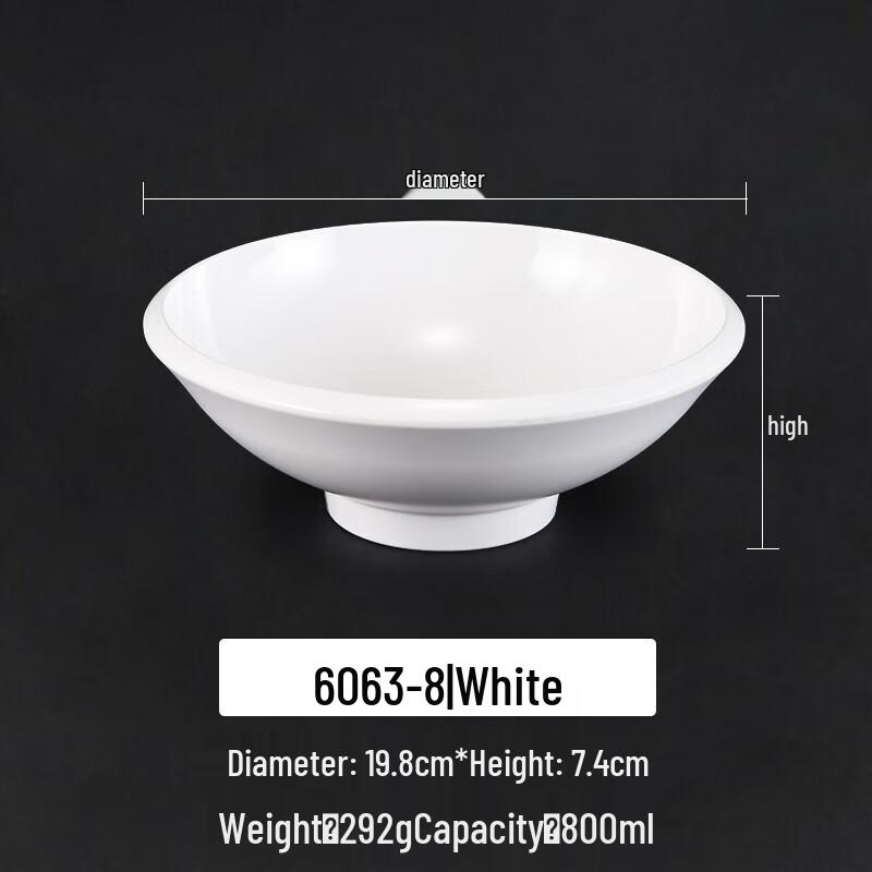 Ru Han A5 Melamine Commercial Noodle & Soup Bowls