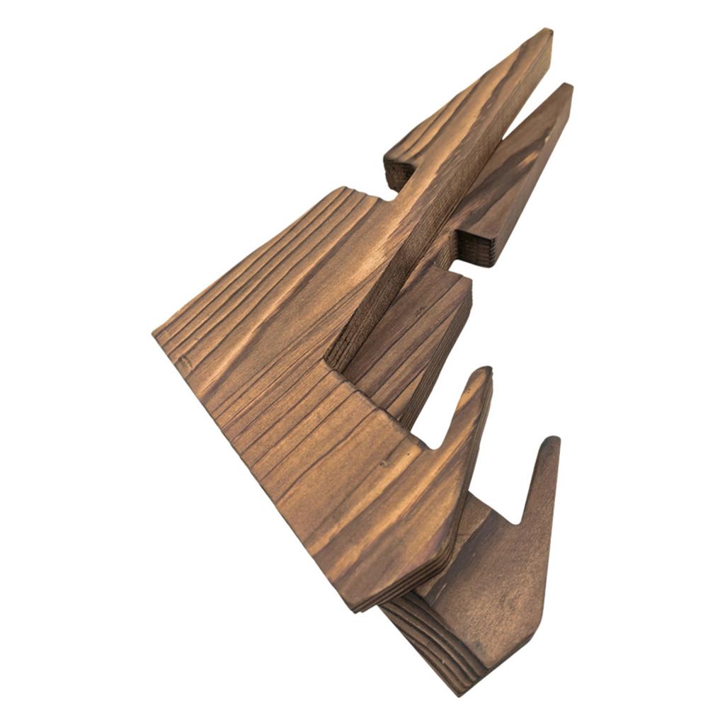 Handcrafted Wooden Record Display Stand Multiple Functional Storage Retro Aesthetic Home Accessory For Vinyls Magazines