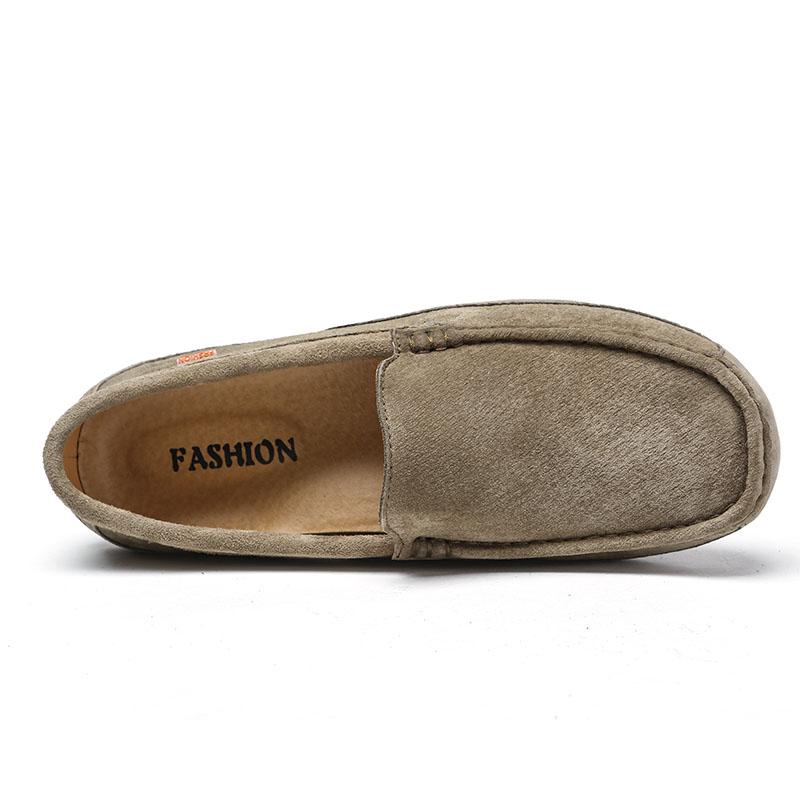 Мужские мокасины без шнурков на повседневной обуви 41 хаки — фото 5