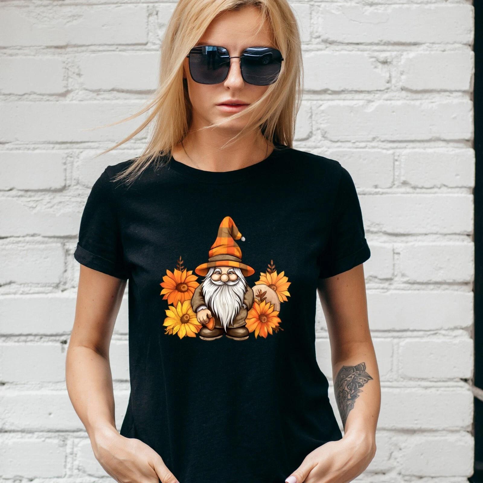 GNOME AUTUMN, FALL T-Shirt, Thanksgiving Pumpkin Spice , Unisex and Lady Fit S
