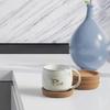 Cork Coasters, Thick with Rising Rim Reusable Absorbent Cup Coaster, Stackable, Pack of 4